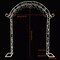 Wedding Arch Garden Backdrop Metal Flower Stand Flower for Birthday Decor 7.7Ft